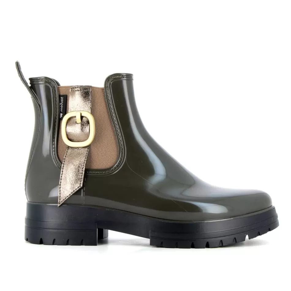 Cheap Méduse Bottines femme Jalvil Kaki Bleu Nuit Meduse JalvilKakiBleuNuit