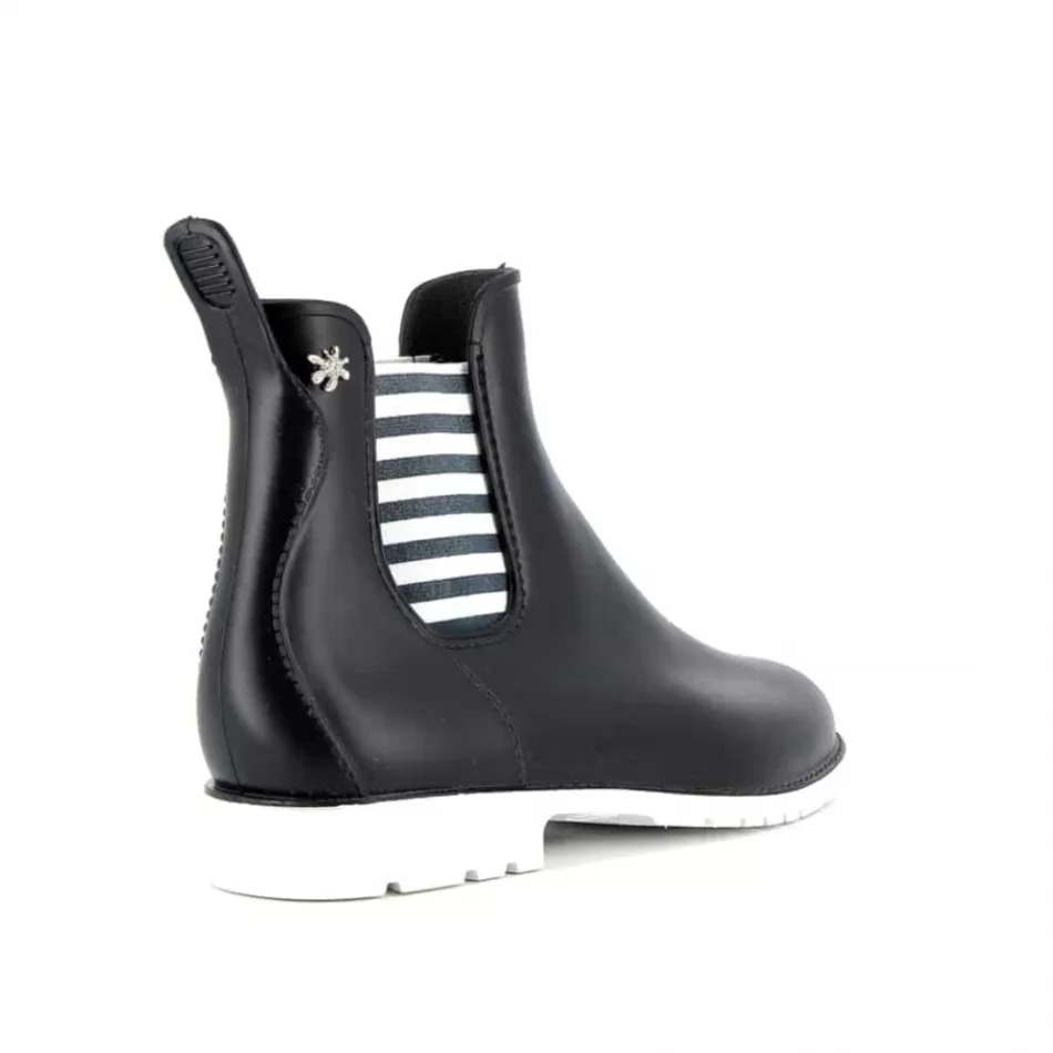 Fashion Méduse Bottines femme Jumarin Marine Blanc Meduse JumarinMarineBlanc