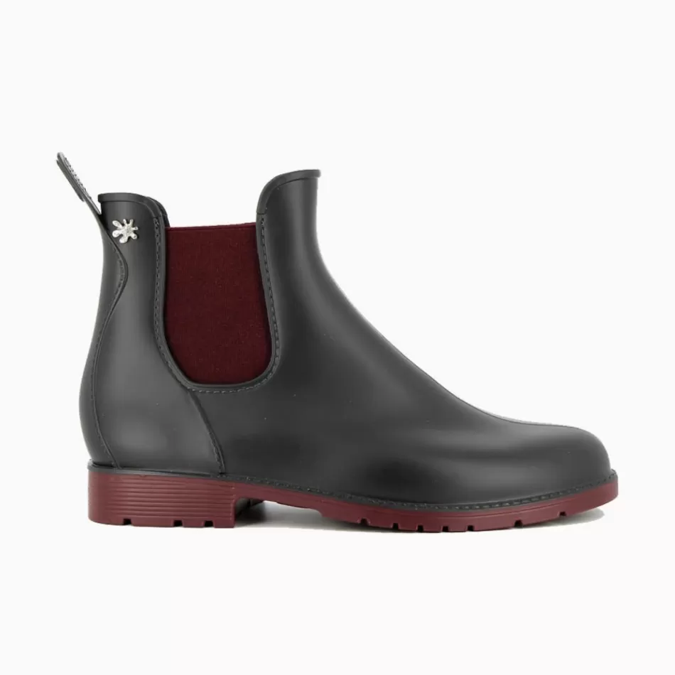 New Méduse Bottines femme Jumpy Anthracite/Bordeaux Meduse JumpyAnthracite/Bordeaux